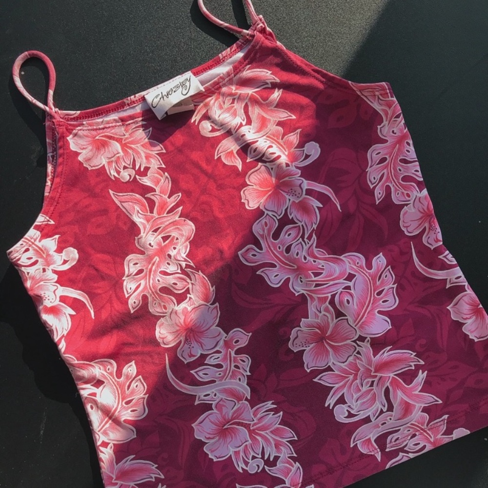 Hawaiian Print Tank Top